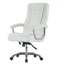 SILLON GERENCIAL ARABIA DE CUERINA BLANCA