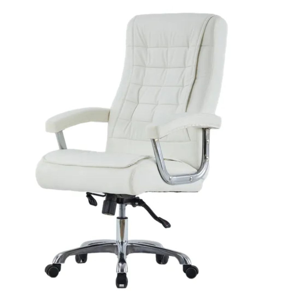 SILLON GERENCIAL ARABIA DE CUERINA BLANCA