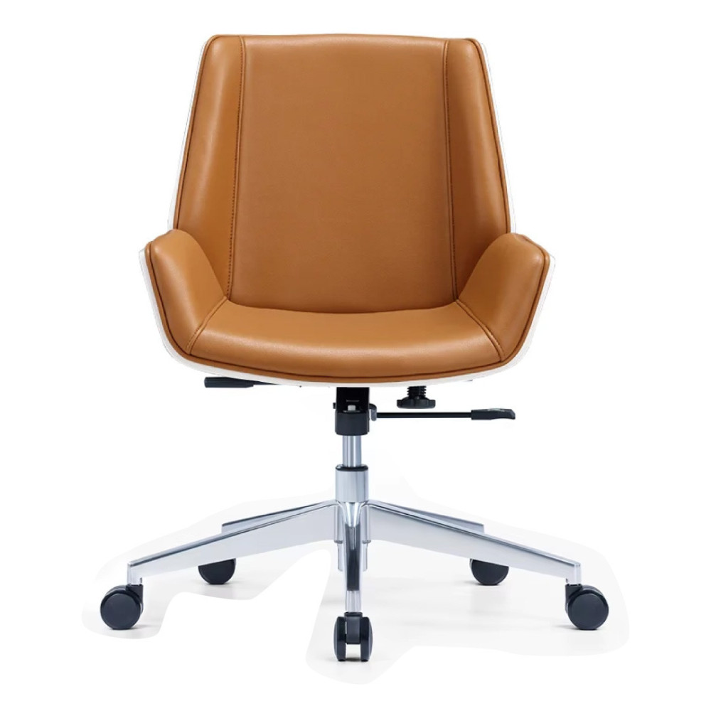 SILLON  MONACO BAJO EN TAPIZ DE CUERINA NARANJA CON ESPALDAR BLANCO
