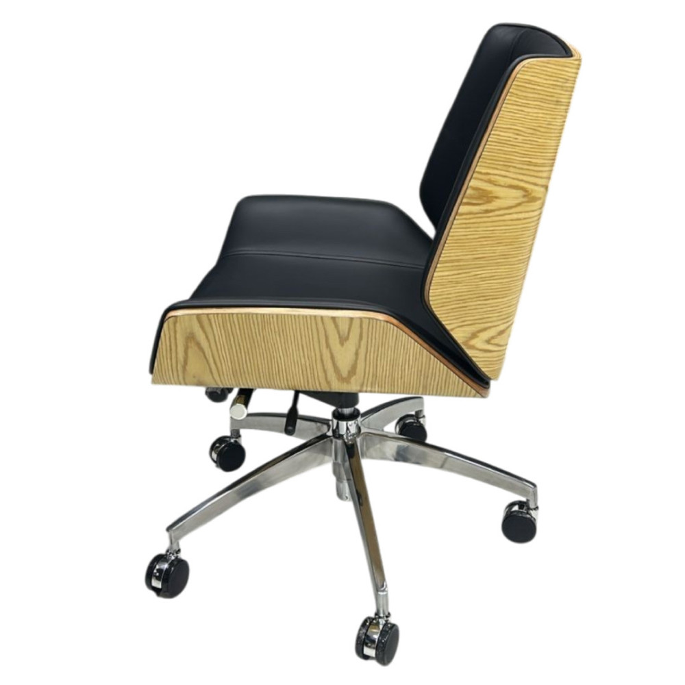 SILLON MONACO BAJO EN TAPIZ DE CUERINA NEGRA CON ESPALDAR DUNA
