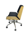 SILLON MONACO BAJO EN TAPIZ DE CUERINA NEGRA CON ESPALDAR DUNA