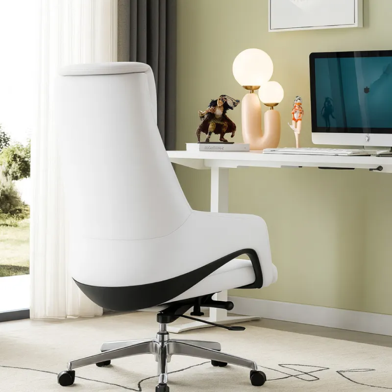 SILLA OFICINA CHAISE ALTO COLOR BLANCO
