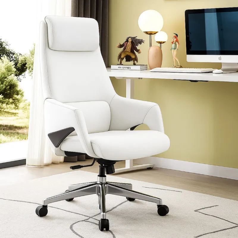 SILLA OFICINA CHAISE ALTO COLOR BLANCO