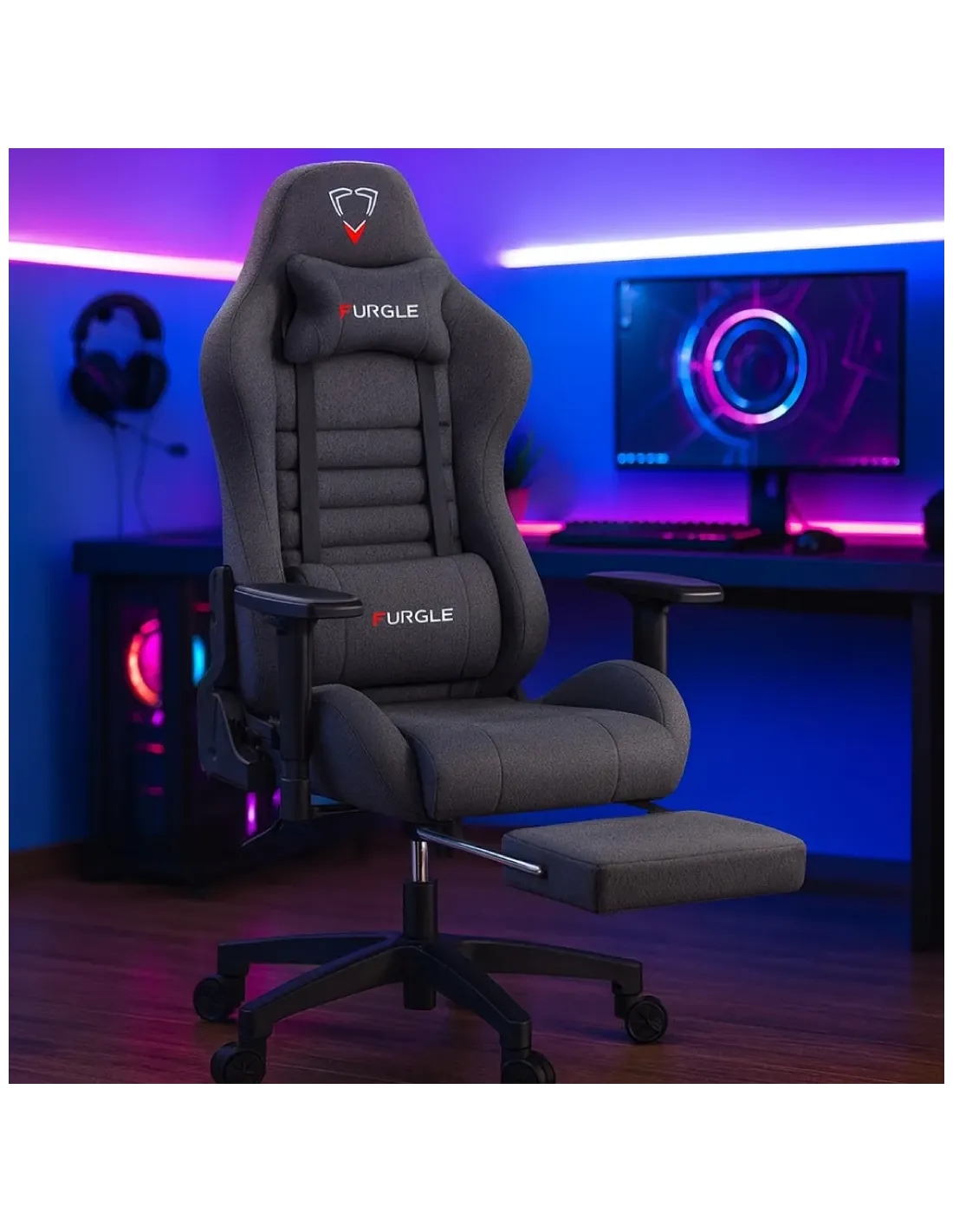 SILLA GAMING FURGLE COLOR GRIS OSCURO
