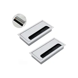 PASACABLES  COLOR SILVER 160MLM*80MLM RECTANGULAR