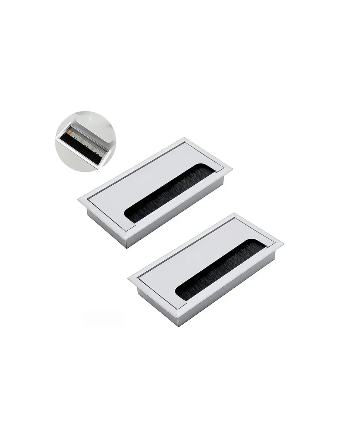 PASACABLES  COLOR SILVER 160MLM*80MLM RECTANGULAR