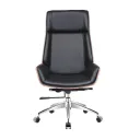 SILLON  MONACO ALTO EN NEGRO CON ESPALDAR CAFE