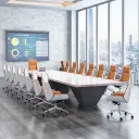 SILLON MONACO ALTO EN  NARANJA CON ESPALDAR BLANCO