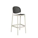 SILLA BAR LAYA CUERPO BLANCO Y ESPALDAR GRIS