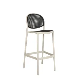 SILLA BAR LAYA CUERPO BLANCO Y ESPALDAR GRIS