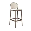 SILLA BAR LAYA CUERPO GRIS  ESPALDAR BLANCO