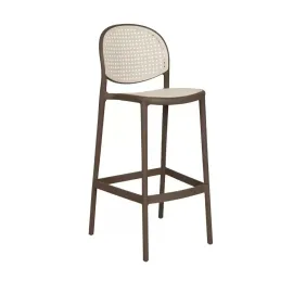 SILLA BAR LAYA CUERPO GRIS  ESPALDAR BLANCO