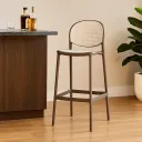 SILLA BAR LAYA CUERPO GRIS  ESPALDAR BLANCO