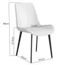 SILLA GABI FIJA EN COLOR BLANCO