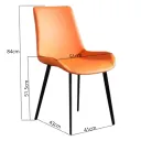 SILLA GABI FIJA EN COLOR NARANJA