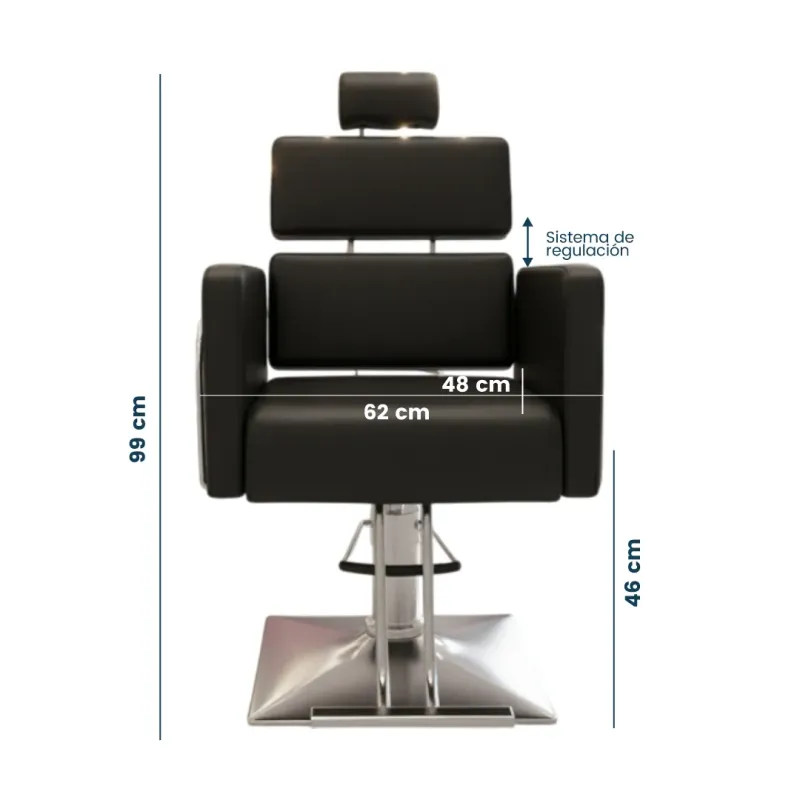 SILLON BARBERO NORMA COLOR NEGRO