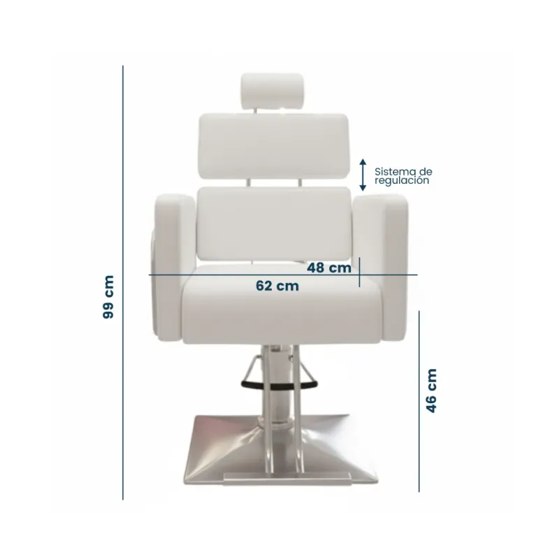 SILLON BARBERO NORMA COLOR BLANCO