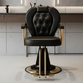SILLA PELUQUERO VIENA COLOR NEGRO