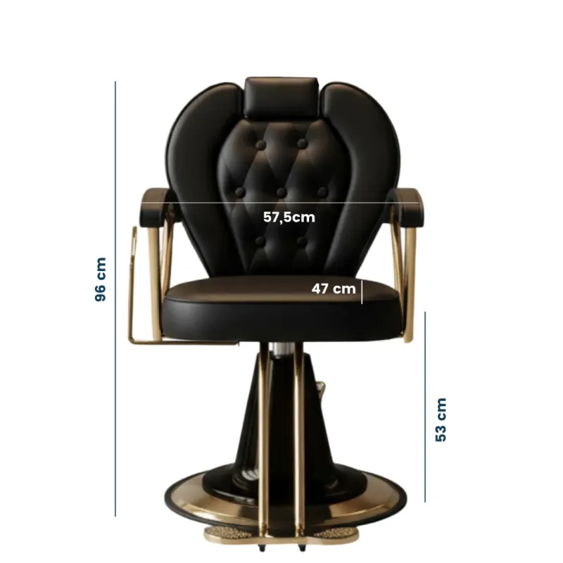 SILLA PELUQUERO VIENA COLOR NEGRO