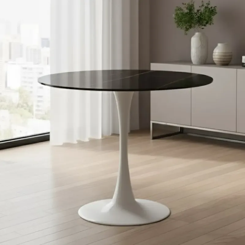 MESA FRIDA REDONDA EN MARMOL NEGRO