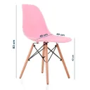 SILLA VISITA EAMES SLIM COLOR ROSADO