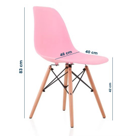 SILLA VISITA EAMES SLIM COLOR ROSADO 2