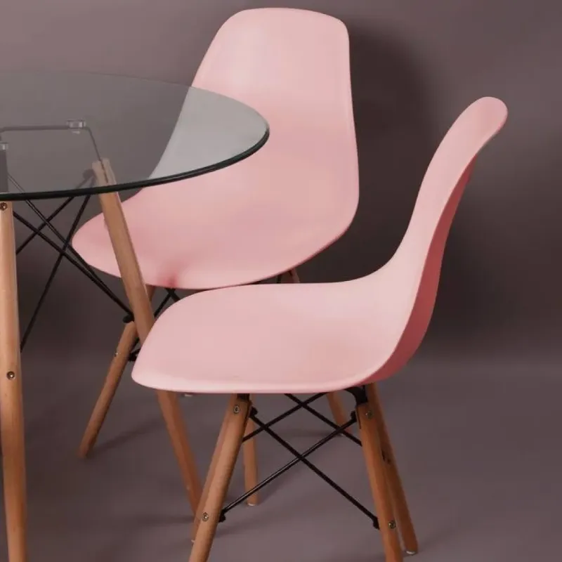 SILLA VISITA EAMES SLIM COLOR ROSADO