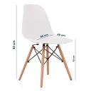 SILLA VISITA EAMES SLIM COLOR BLANCO