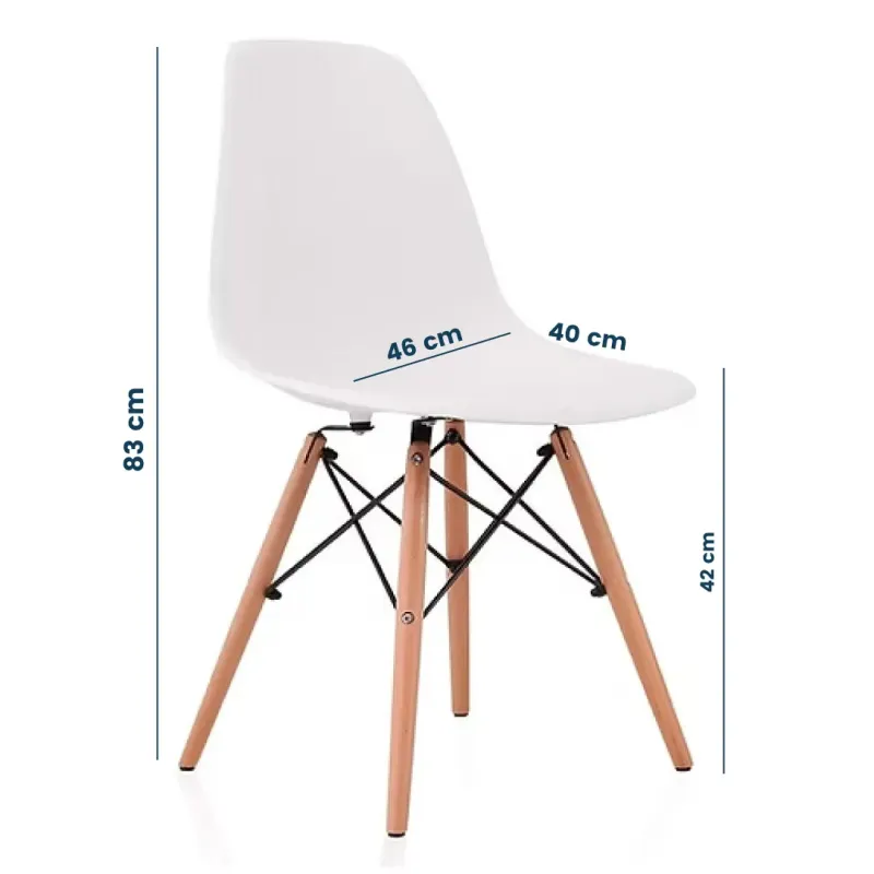 SILLA VISITA EAMES SLIM COLOR BLANCO
