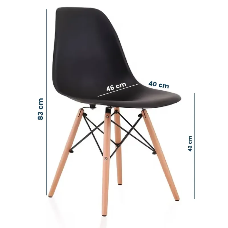 SILLA EAMES SLIM NEGRO