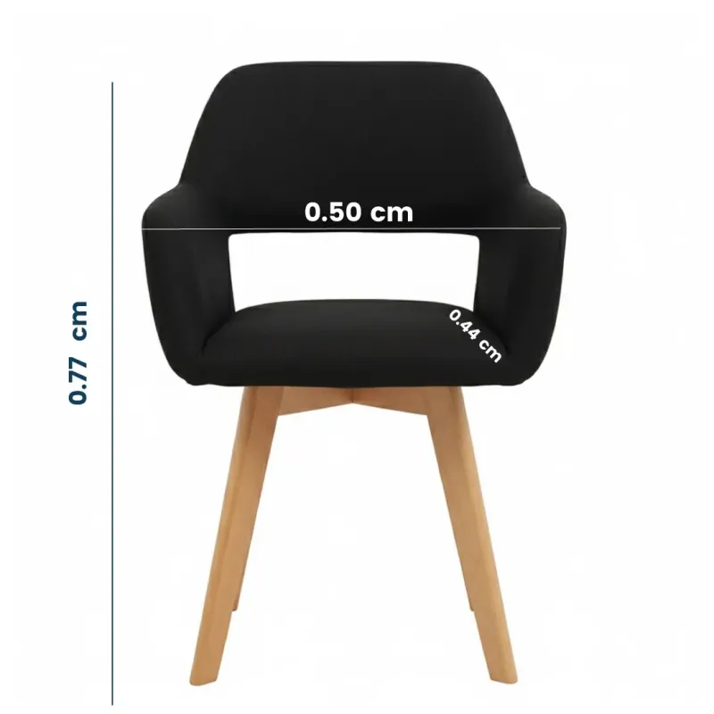 SILLA VISITA MARTINI COLOR NEGRO