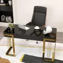 ESCRITORIO NAPOLES VIDRIO COLOR NEGRO