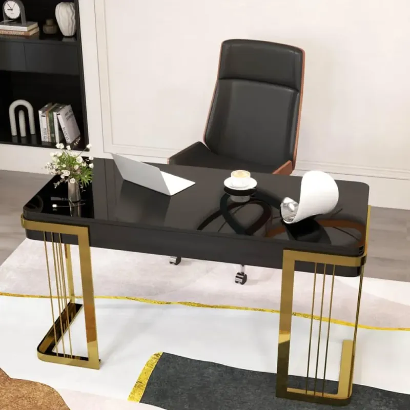 ESCRITORIO NAPOLES VIDRIO COLOR NEGRO