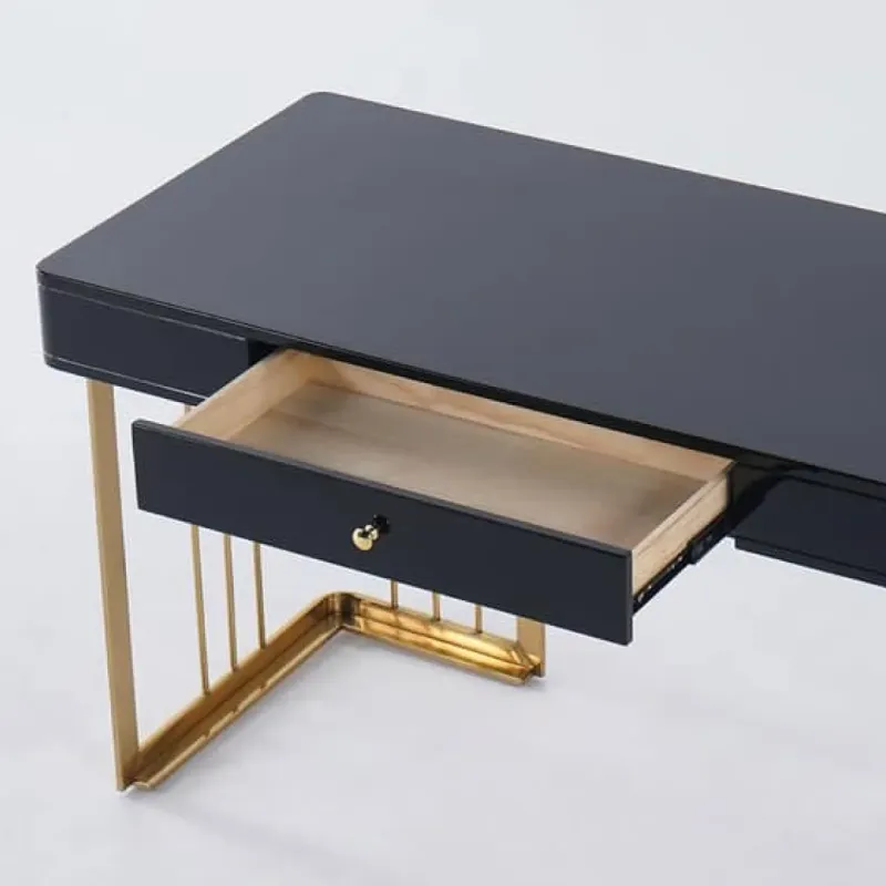 ESCRITORIO NAPOLES VIDRIO COLOR NEGRO