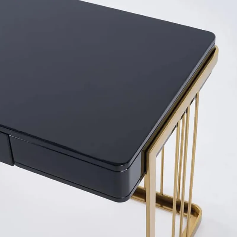 ESCRITORIO NAPOLES VIDRIO COLOR NEGRO