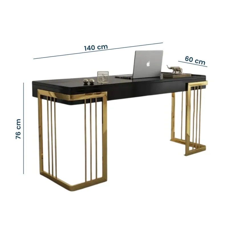 ESCRITORIO NAPOLES VIDRIO COLOR NEGRO