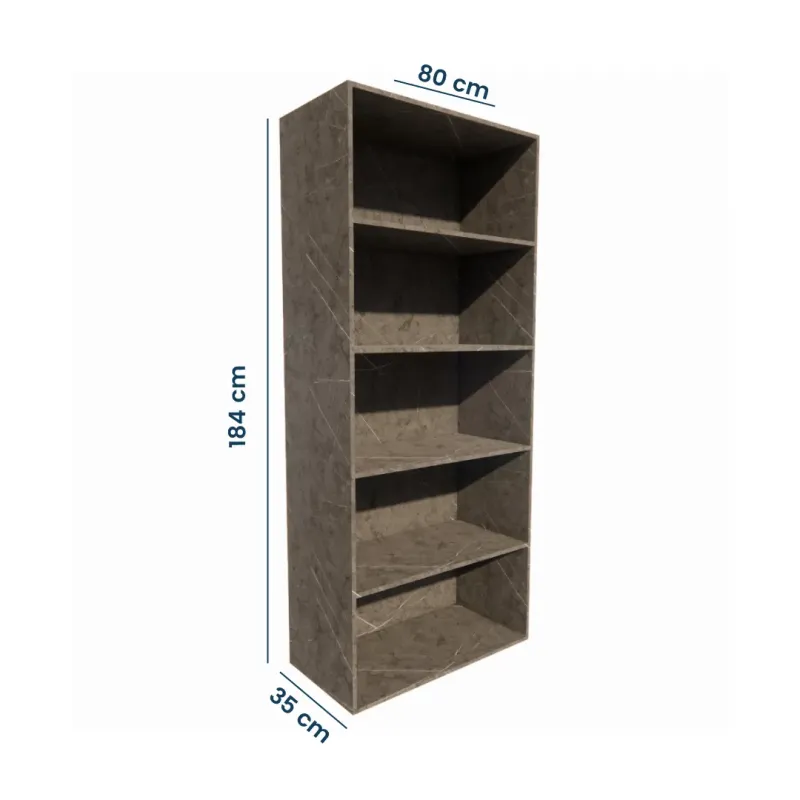 BIBLIOTECA MADERA BILBAO ABIERTA 80CM