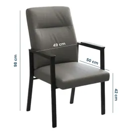 SILLA VISITA MARA COLOR GRIS 2