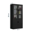 LIBRERO METALICO LAUTARO COLOR NEGRO