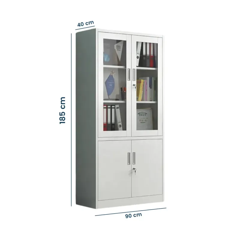 LIBRERO METALICO LAUTARO COLOR BLANCO