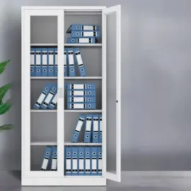 LIBRERO METALICO LAUTARO COLOR BLANCO 2