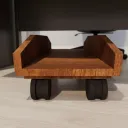 PORTA CPU RODANTE DE MADERA