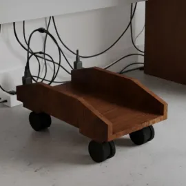 PORTA CPU RODANTE DE MADERA 2