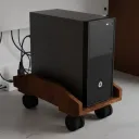 PORTA CPU RODANTE DE MADERA