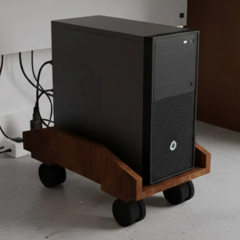 PORTA CPU RODANTE DE MADERA