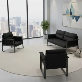 SET DE SOFAS FRANCIA NEGRO 2