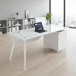 ESCRITORIO OFICINA ALEXA BLANCO 120CM 2