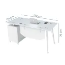 ESCRITORIO OFICINA ALEXA BLANCO 120CM