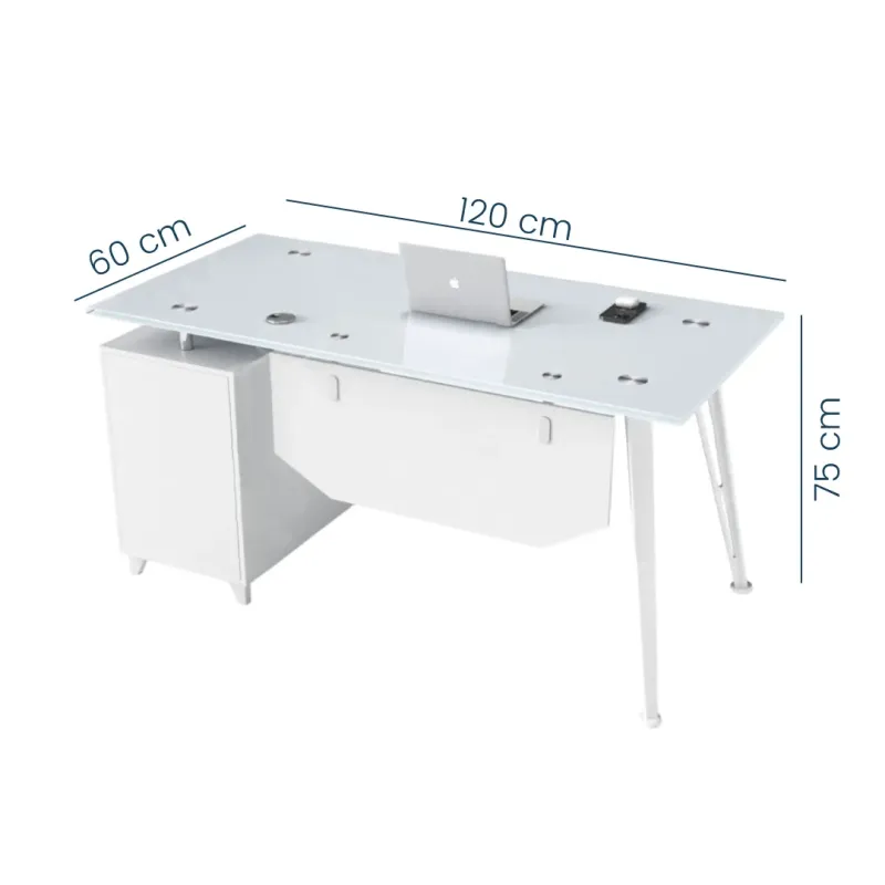 ESCRITORIO OFICINA ALEXA BLANCO 120CM