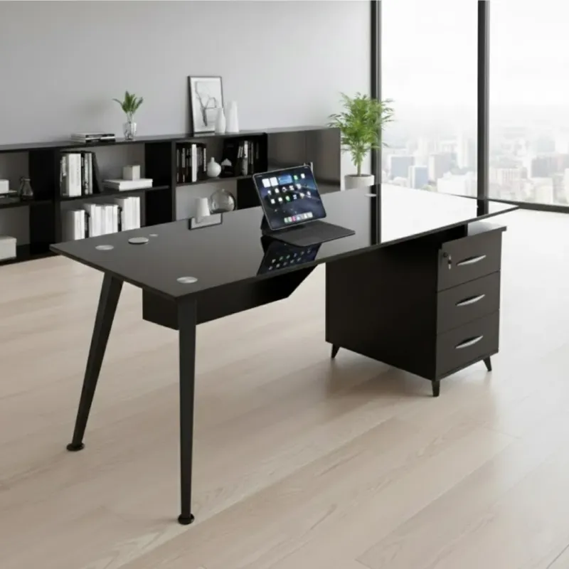 ESCRITORIO OFICINA ALEXA NEGRO 120CM